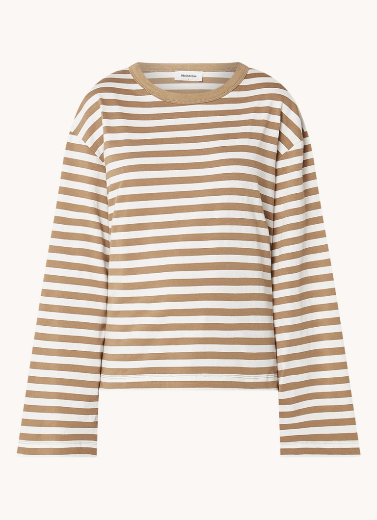 Camicia a maniche lunghe Modström Hellen in cotone biologico con righe stampate