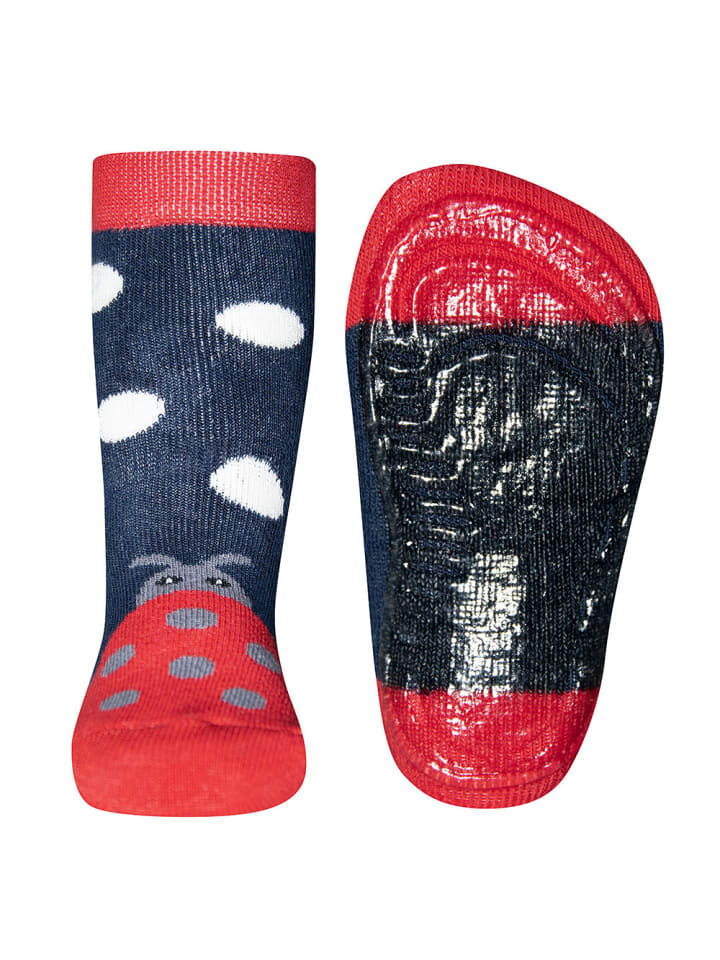 ewers 2er-Set Stoppersocken ABS 2er Pack Käfer in rot-navy günstig kaufen