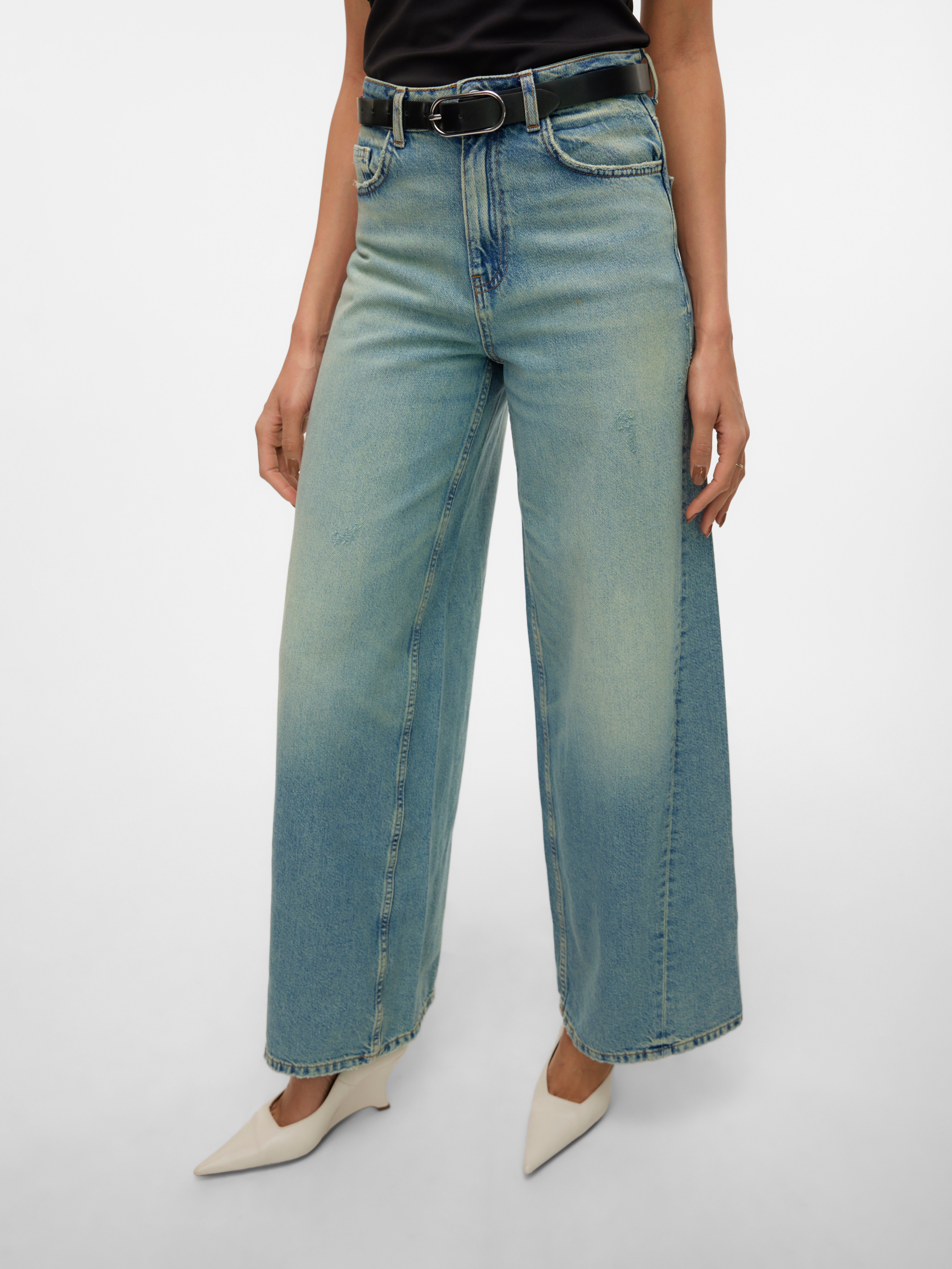 VMROWAN Hohe Taille Weit geschnitten Jeans
