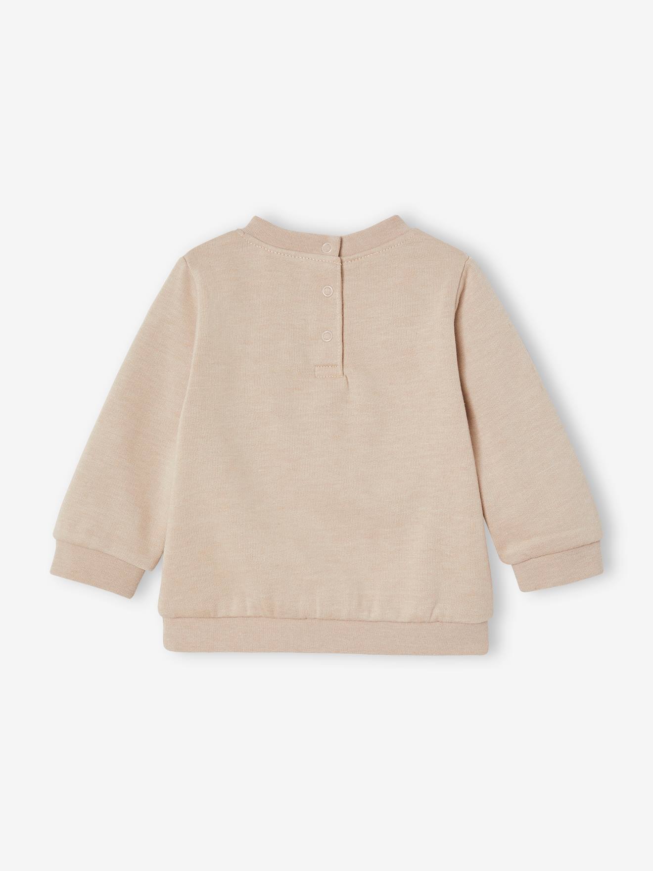 Sweat fantaisie bébé garçon beige chiné