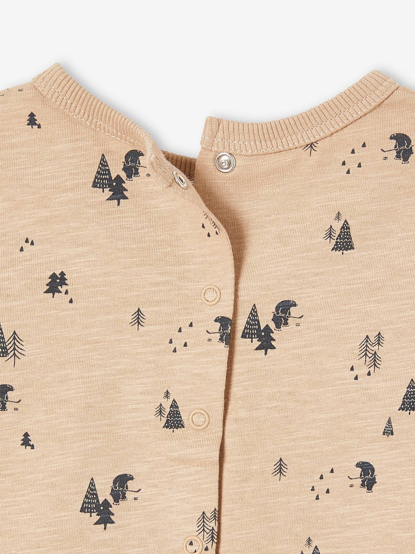 T-shirt imprimé sapins bébé beige