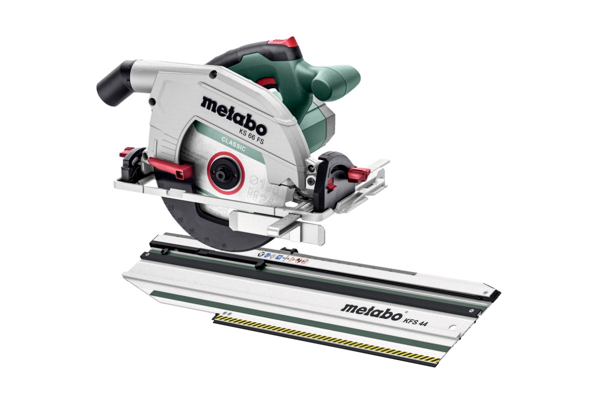 Metabo 691196000 KS 66 FS körfűrész + keresztvágó sín FSK 44 1500 Watt 66 mm