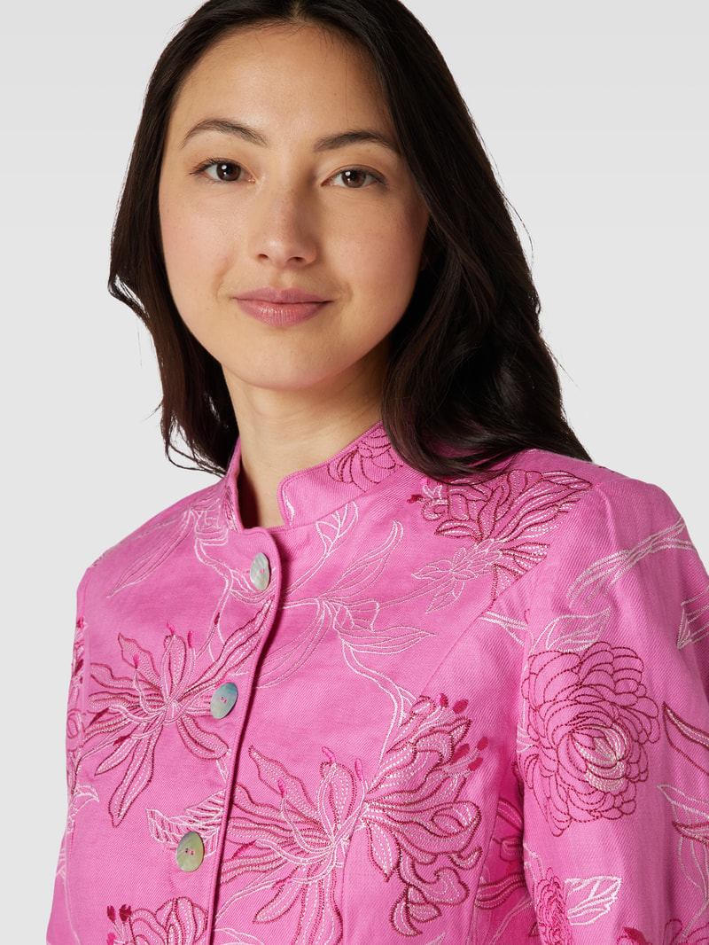 Blazer mit Allover-Muster in pink