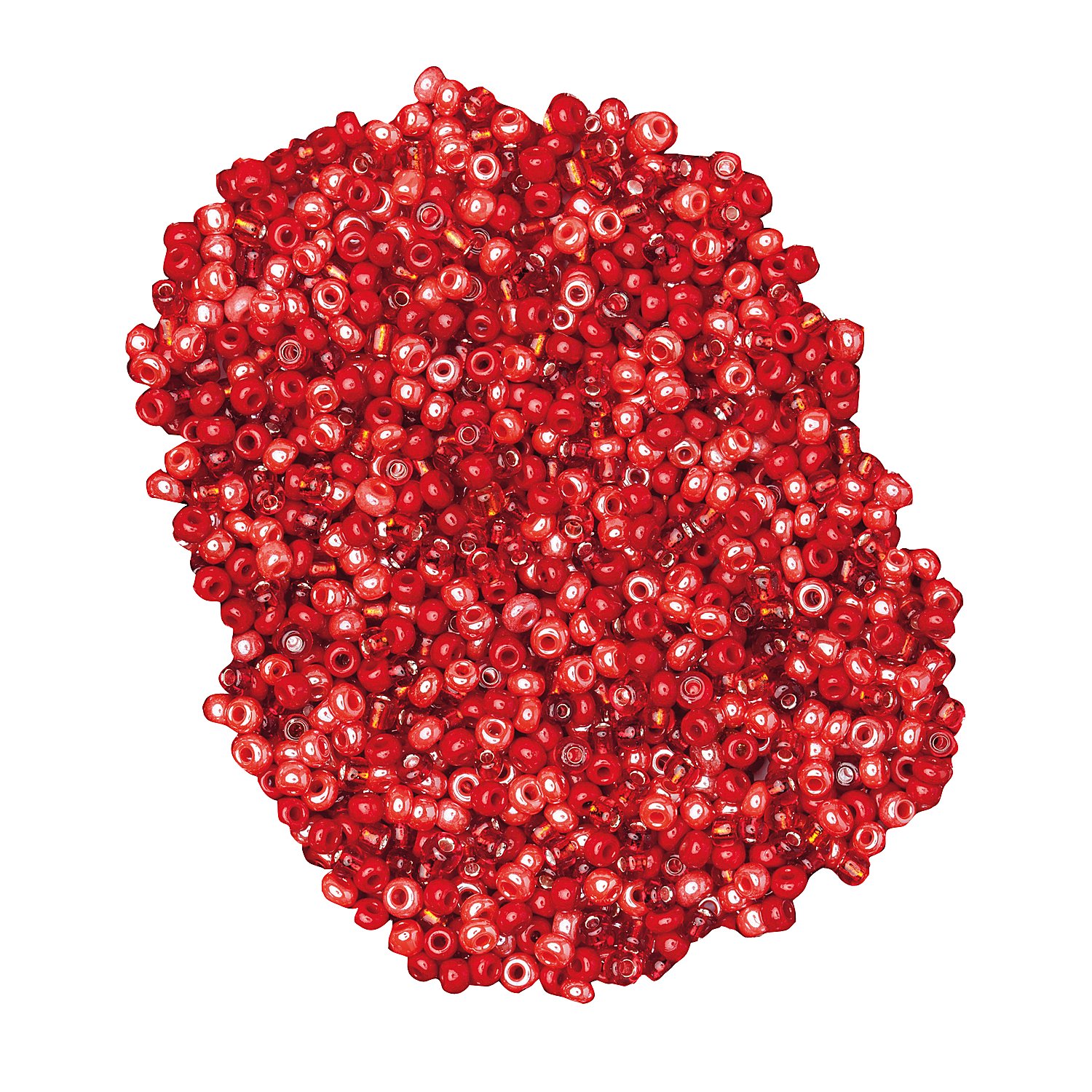 Rocailles-Perlen, Rottöne, 2,5 mm Ø, 100 g