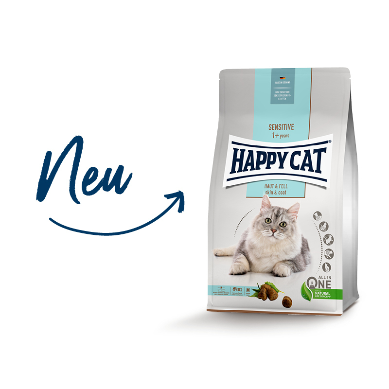 HAPPY CAT Trockenfutter HAPPY CAT Sensitive Haut & Fell 300 g