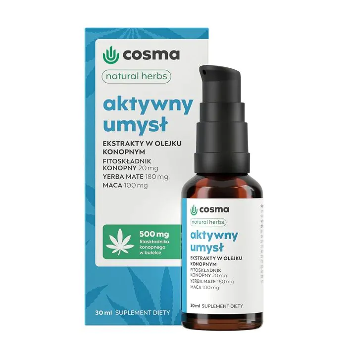 „Cosma Cannabis Active Mind“ natūralių žolelių aliejus