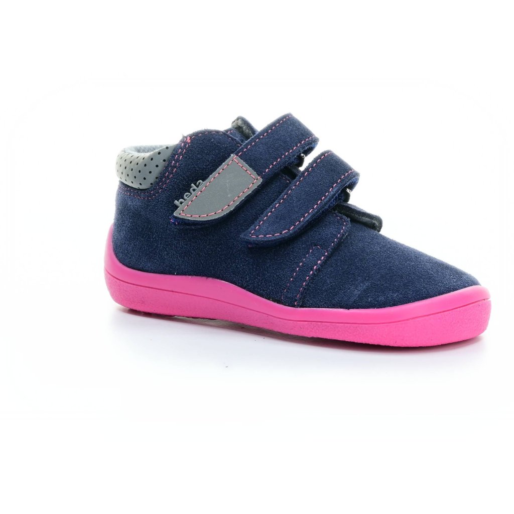 Beda Elisha mit Membran (BF 0001/W/M/2/FW) dunkelblaue Barfuß-Stiefeletten