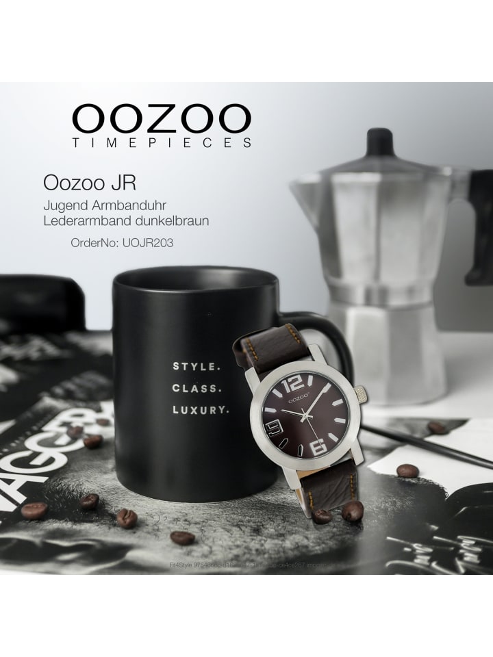 Oozoo Analog-Armbanduhr Oozoo JR dunkelbraun mittel (ca. 38mm) günstig kaufen onesize