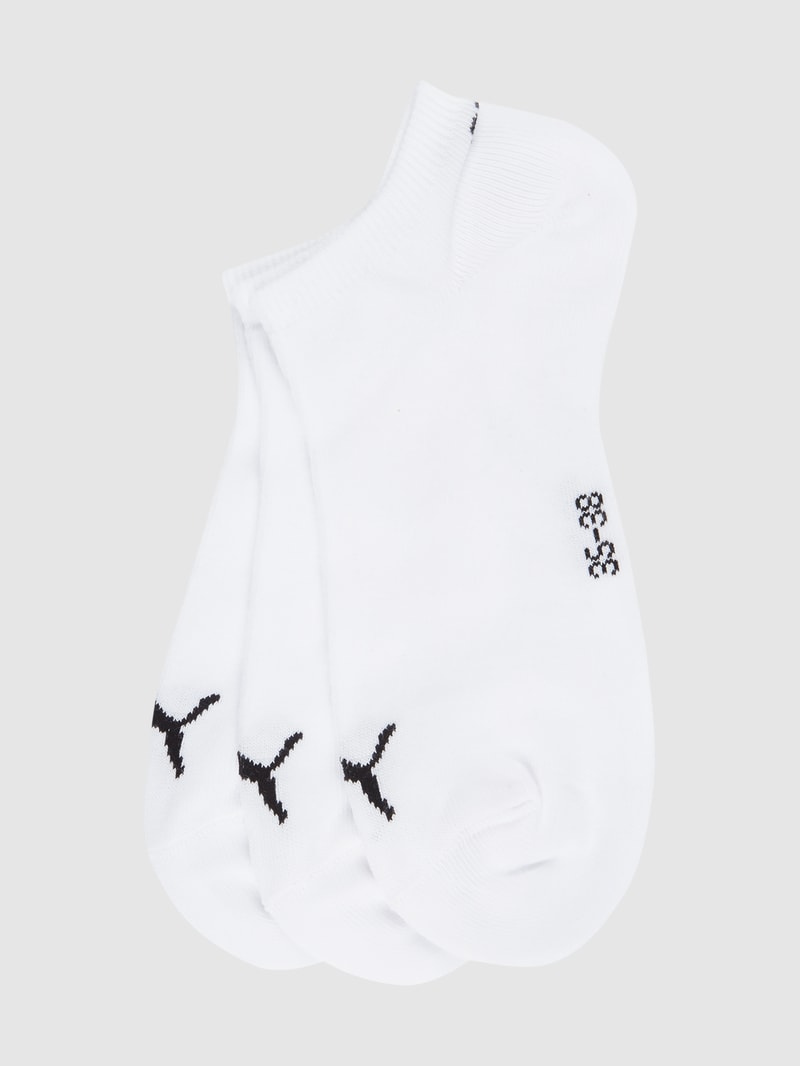 Sneakersocken mit Label-Details im 3er-Pack in weiß