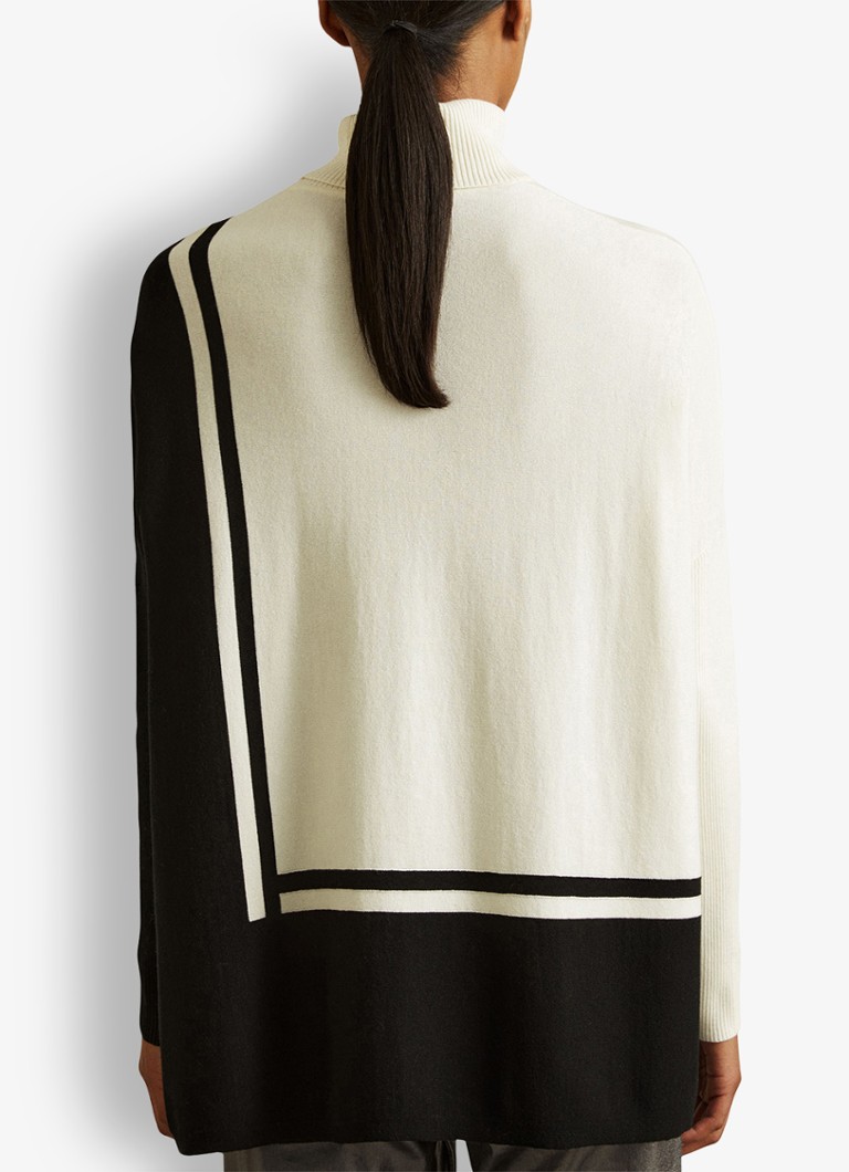 Sweter z golfem Sophia by Reiss z cienkiej dzianiny z rozcięciem bocznym
