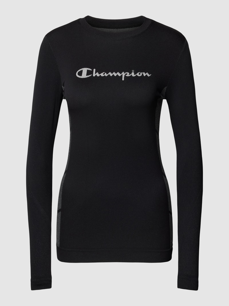 Longsleeve mit Label-Stitching Modell 'ENTRY LEVEL' in schwarz