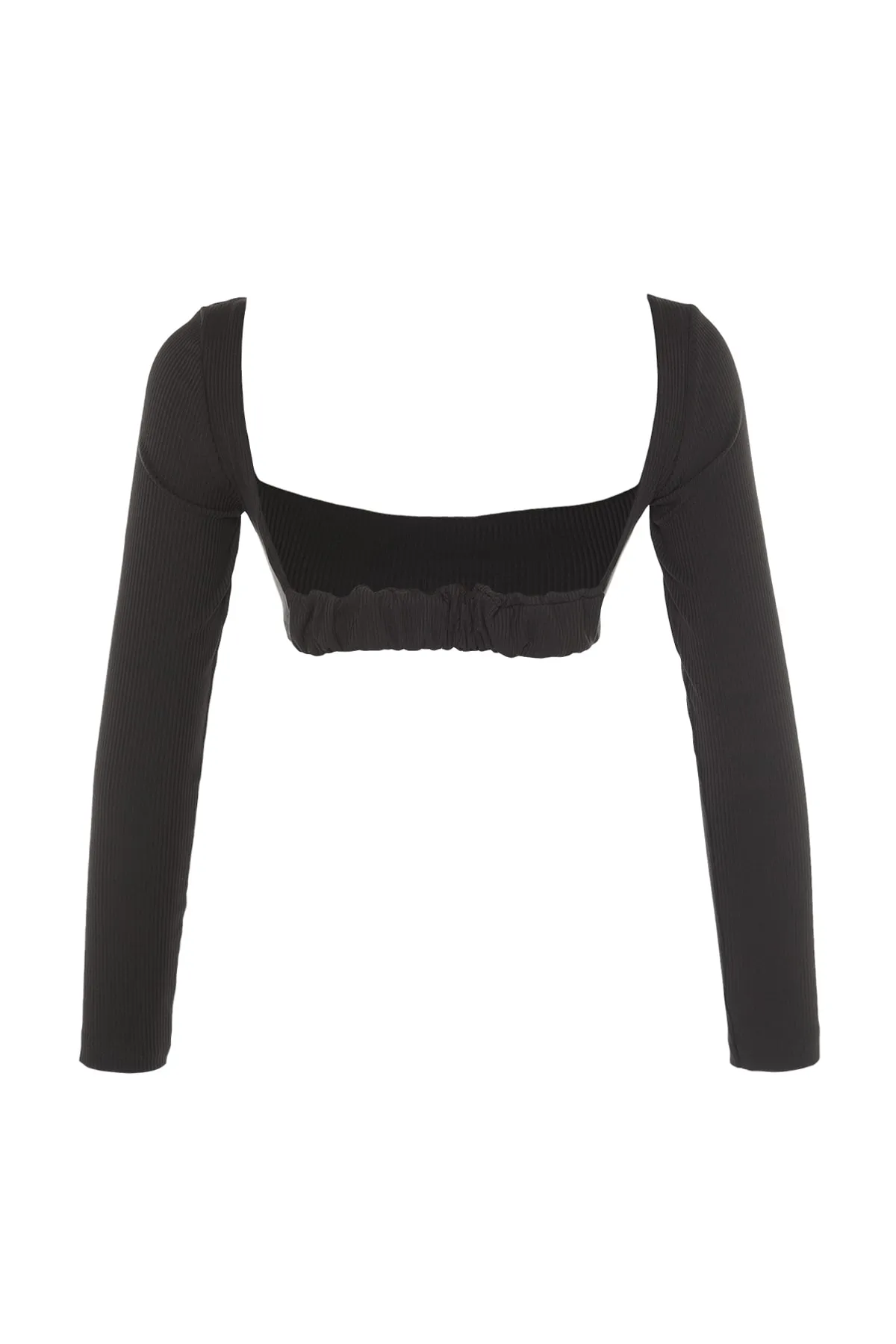 Trendyol Collection  Detailliertes gestricktes Bustier mit schwarzem Kragen TPRAW23BS00018