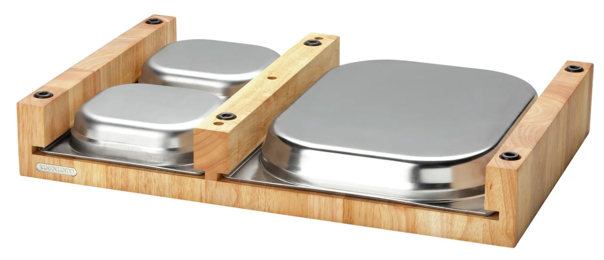 Continenta Stirnholz Multifunktionsbrett mit 3 Schubladen