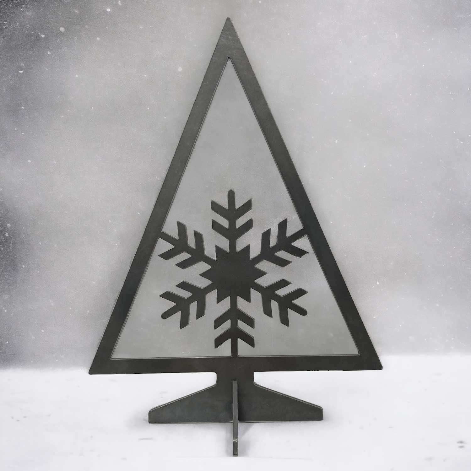 Creativ Metall Künstlicher Weihnachtsbaum, Stahl 4mm Innen u. Außen 30x40cm Industrielook