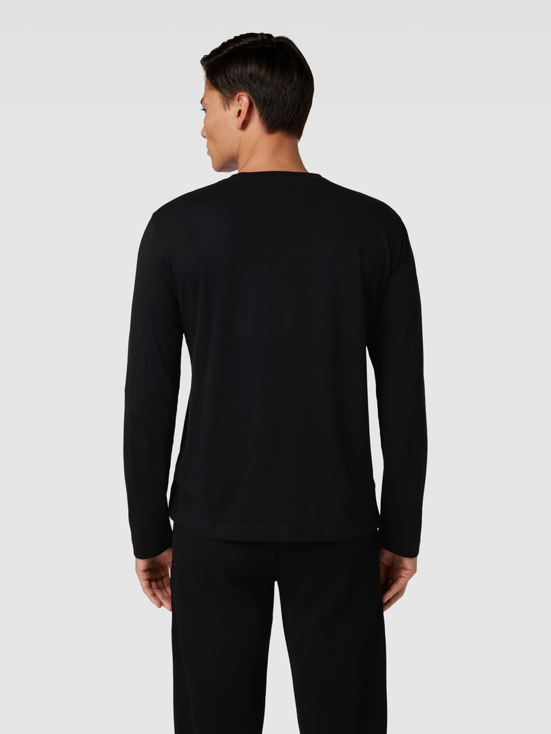 Longsleeve mit Label- und Logo-Print in schwarz