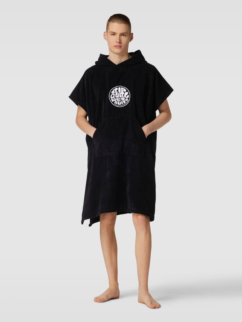 Handtuch mit Kapuze Modell 'ICONS' in schwarz