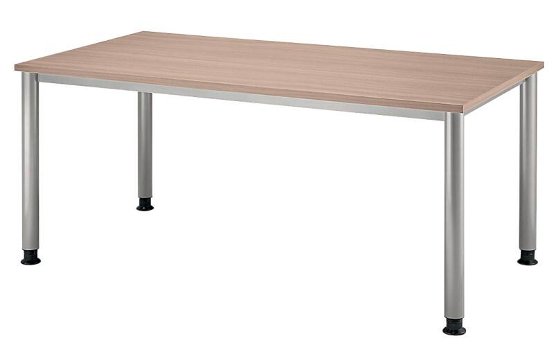 Hammerbacher Schreibtisch HS16 N Nussbaum-Nachbildung 1.600 x 800 x 680 x 680 - 760 mm