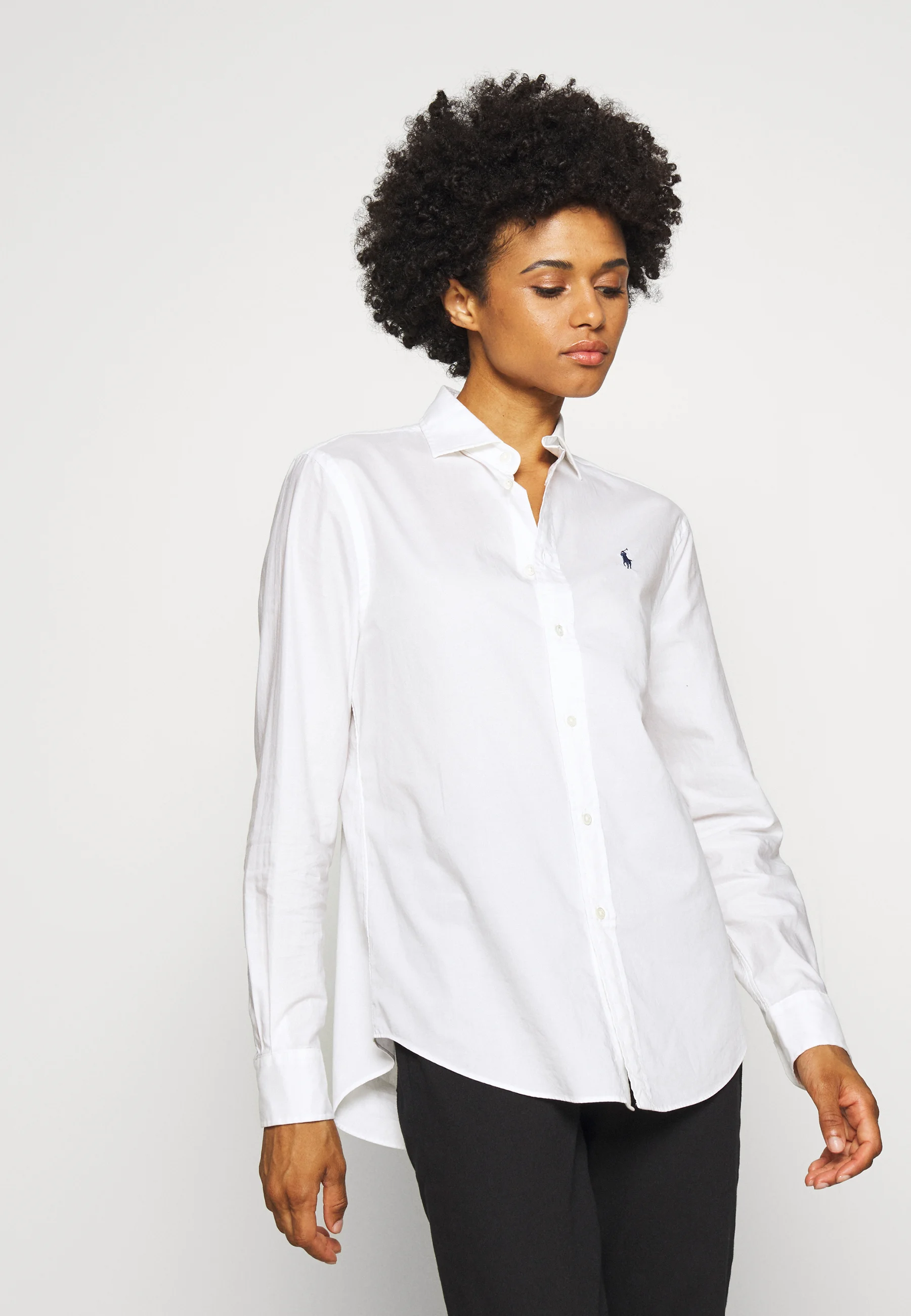 Camisa Polo Ralph Lauren de manga larga holgada con botones delanteros - Camisa