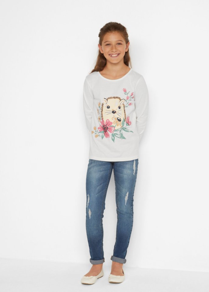 Mädchen Langarmshirt (2er-Pack) aus Bio-Baumwolle