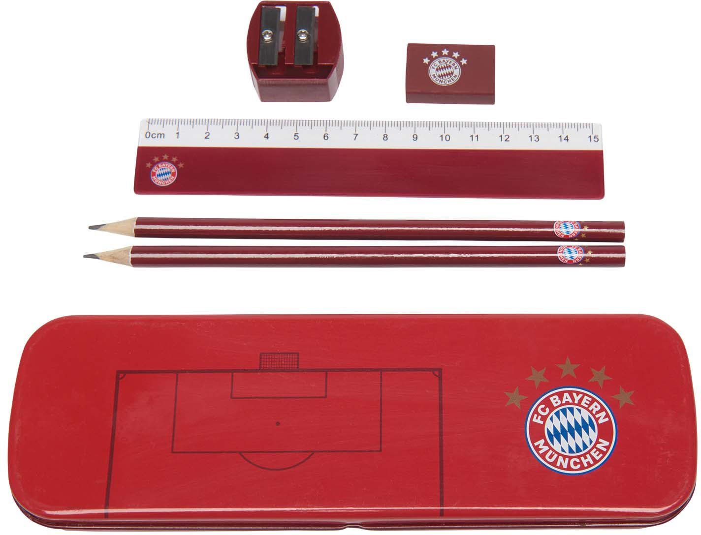 FC Bayern Schreibgeräteetui FC Bayern München Schulset 6 tlg., inklusive Schreibutensilien