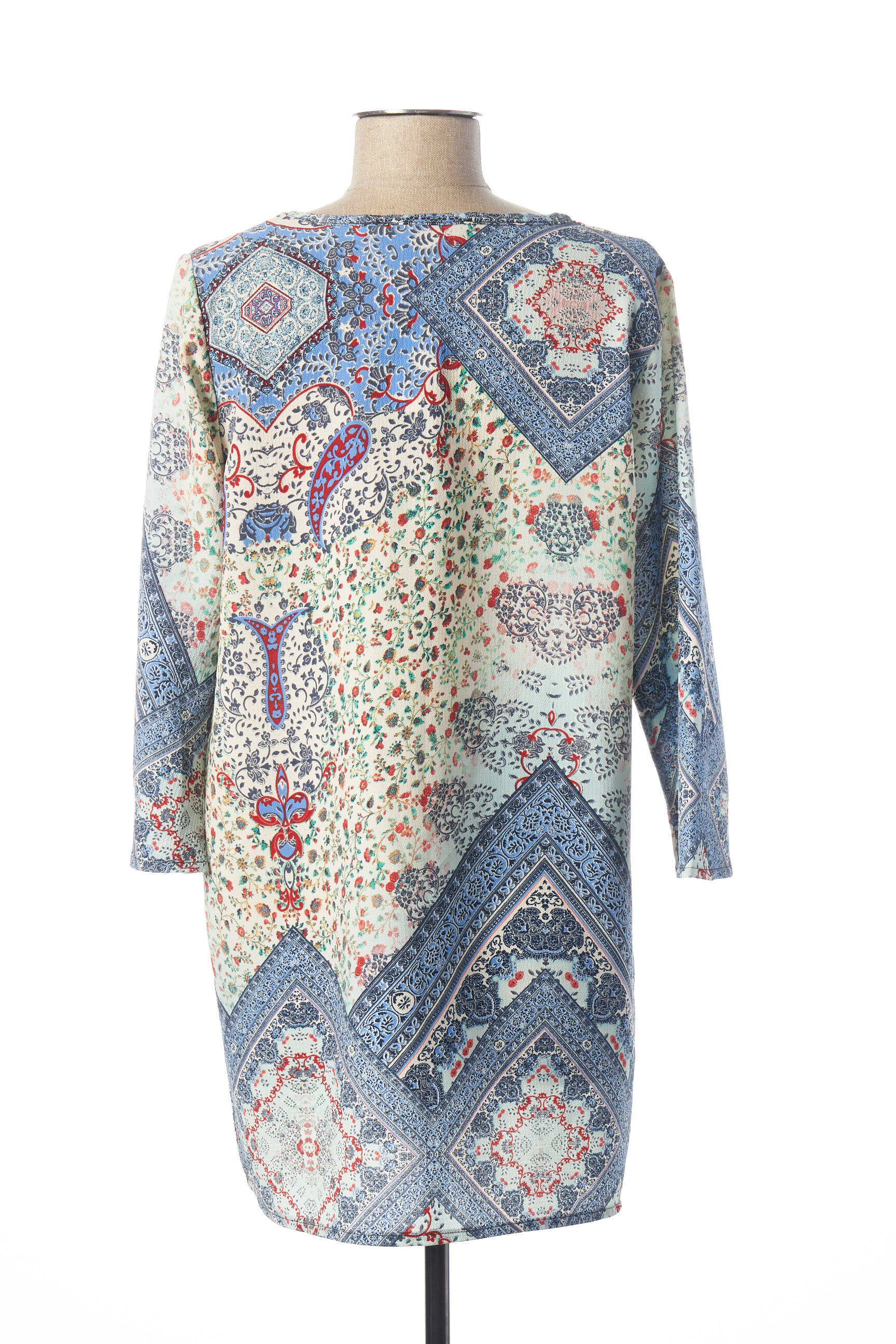 Quatre Vingt Jours Tuniquemanchelongue Femme couleur bleu