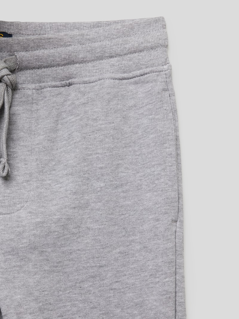 Sweatpants mit elastischem Bund in hellgrau meliert
