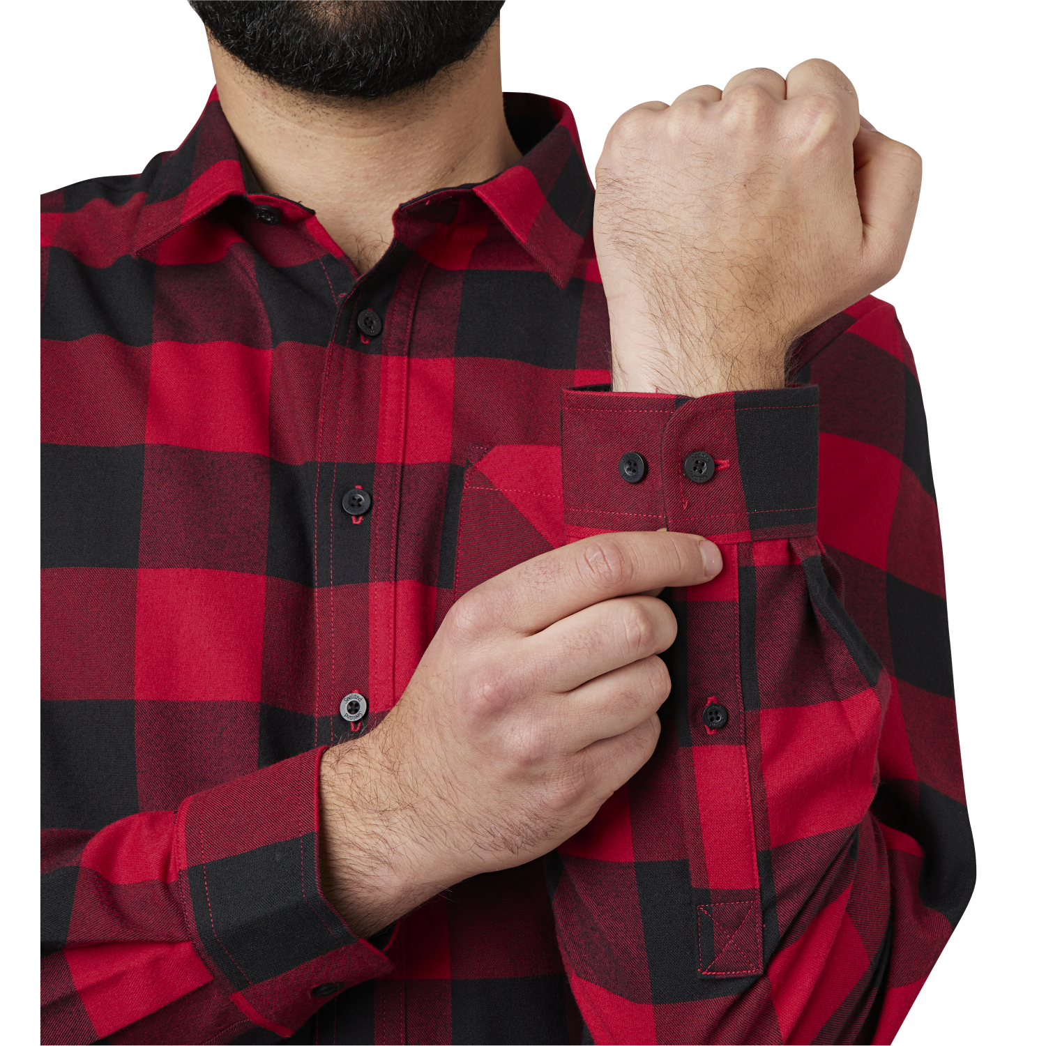 Seeland Herren Langarmhemd Toronto (red check)