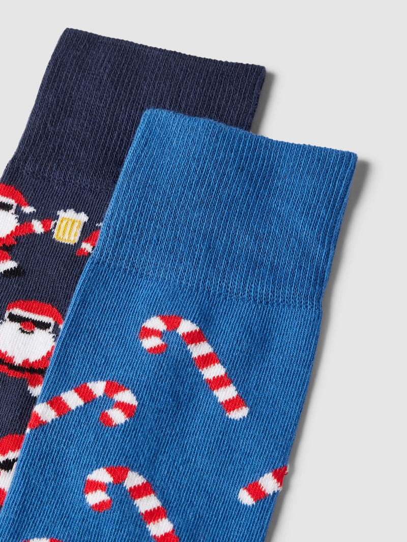 Socken aus Baumwoll-Mix im 2er-Pack in dunkelblau