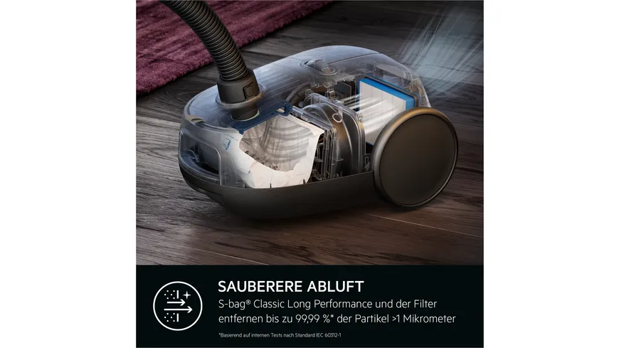 AEG Staubsauger mit Beutel AB61C2OKO Granite Grey Recycled