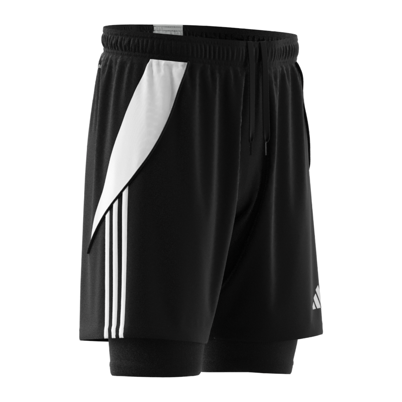 adidas Tiro 24 2in1 Short Schwarz Weiss