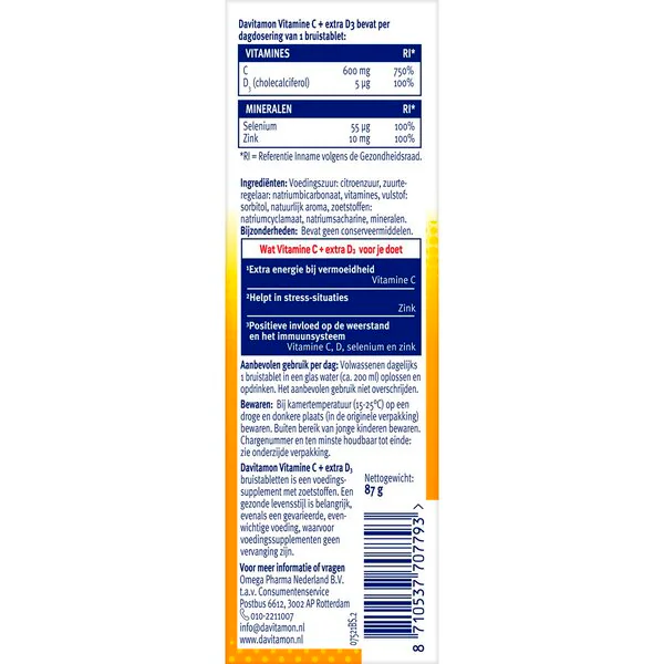Davitamon Vitamin C Extra D3 Effervescent Tablets 15 pieces
