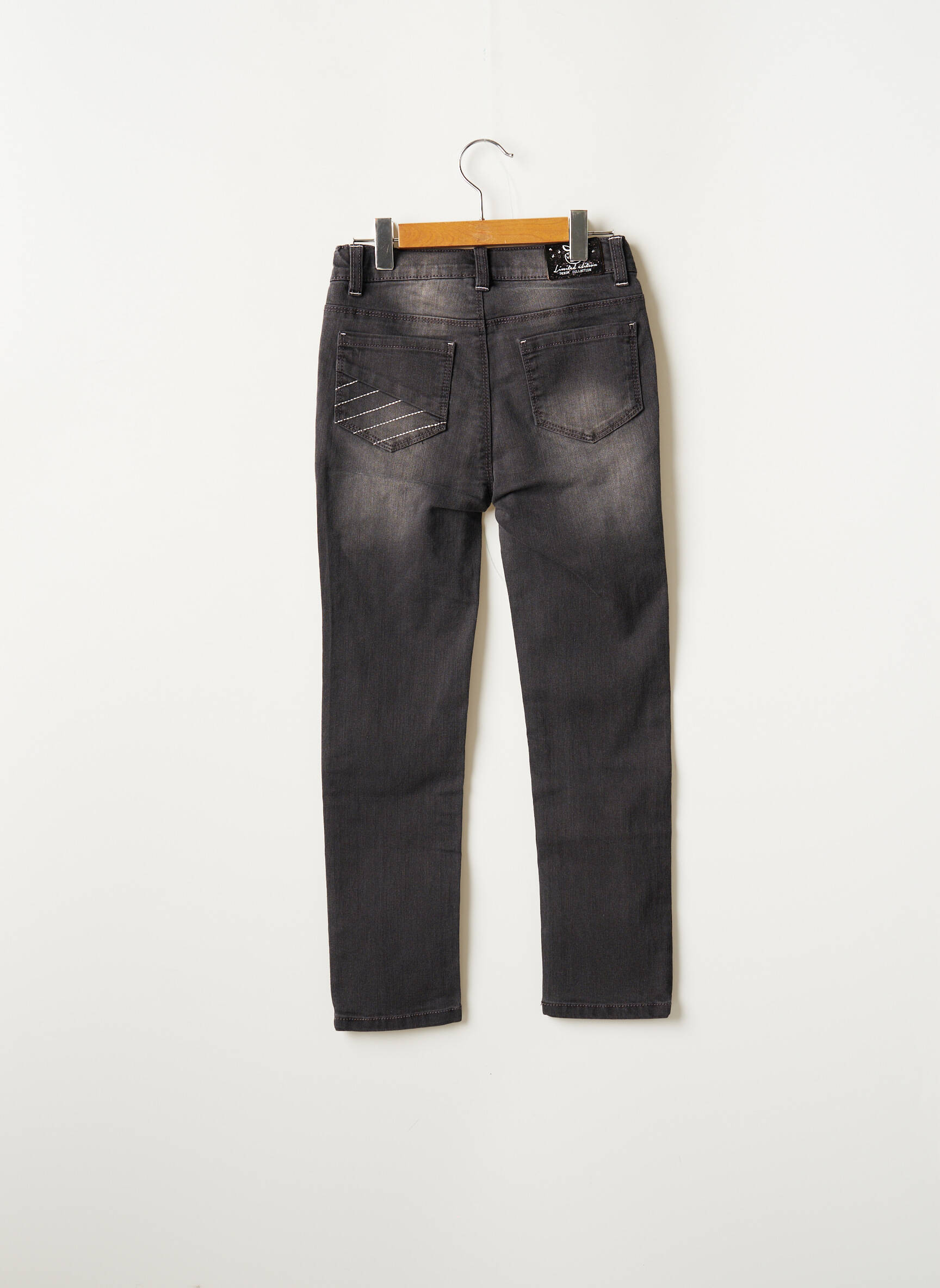 3 Pommes Jeans Coupe Slim Fille couleur gris