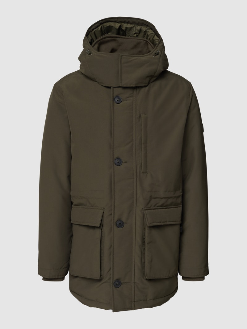 Parka mit Kapuze in olivgrün
