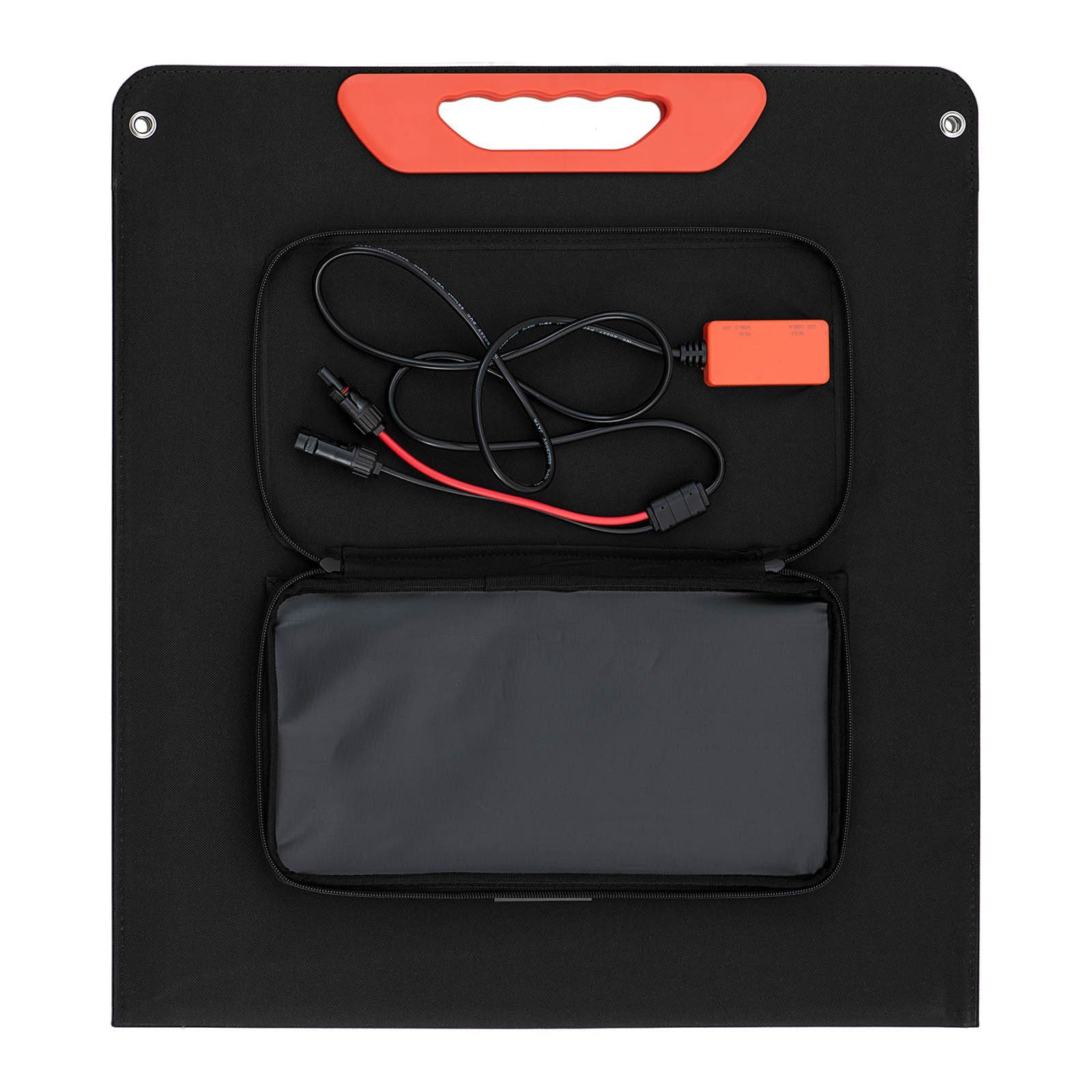 MSW Solarmodul Solartasche faltbar 100W 2 USB Solarpanel tragbar