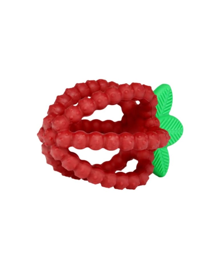 RaZbaby Silikon Beißring Himbeere für zahnende Babys ab 3 Monaten in Rot günstig kaufen onesize