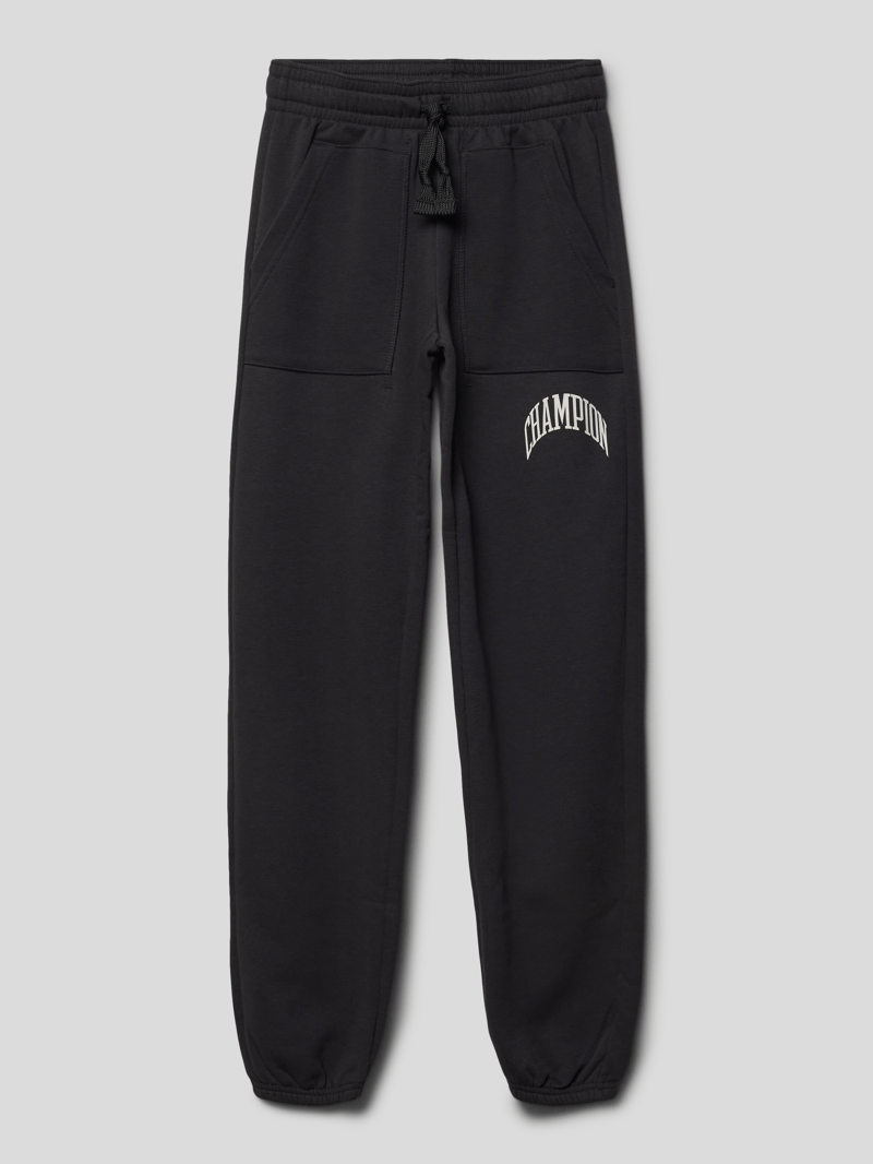 Sweatpants mit Logo-Print Modell 'Rochester' in graphit