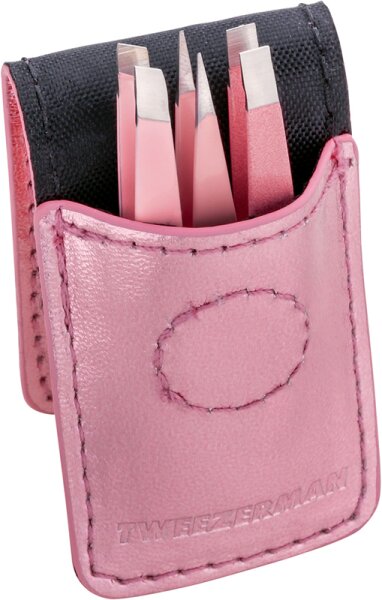 Tweezerman Micro Mini Tweezer Set - Micro Mini Pinzetten Set, Pink Pinzette