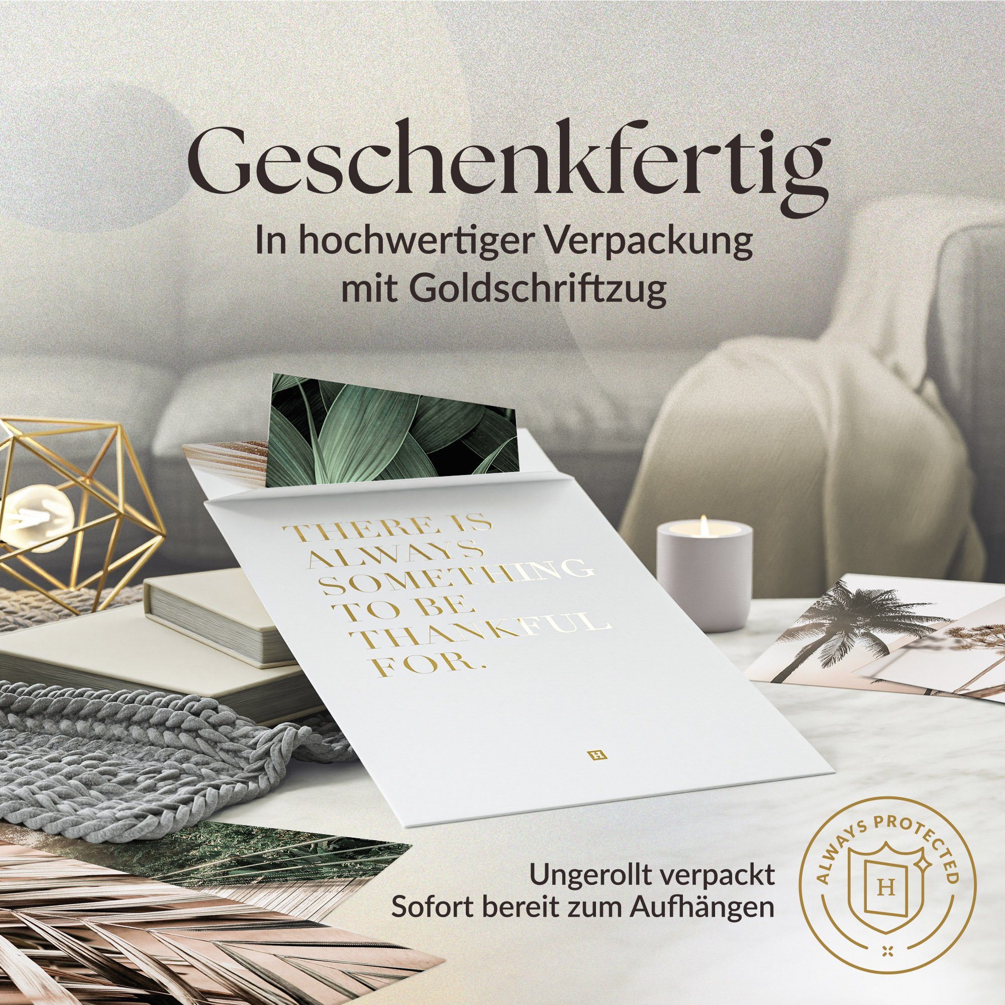Heimlich Poster Set als Wohnzimmer Deko, Bilder DIN A3 & DIN A4, Pflanzen Reisen, Pflanzen