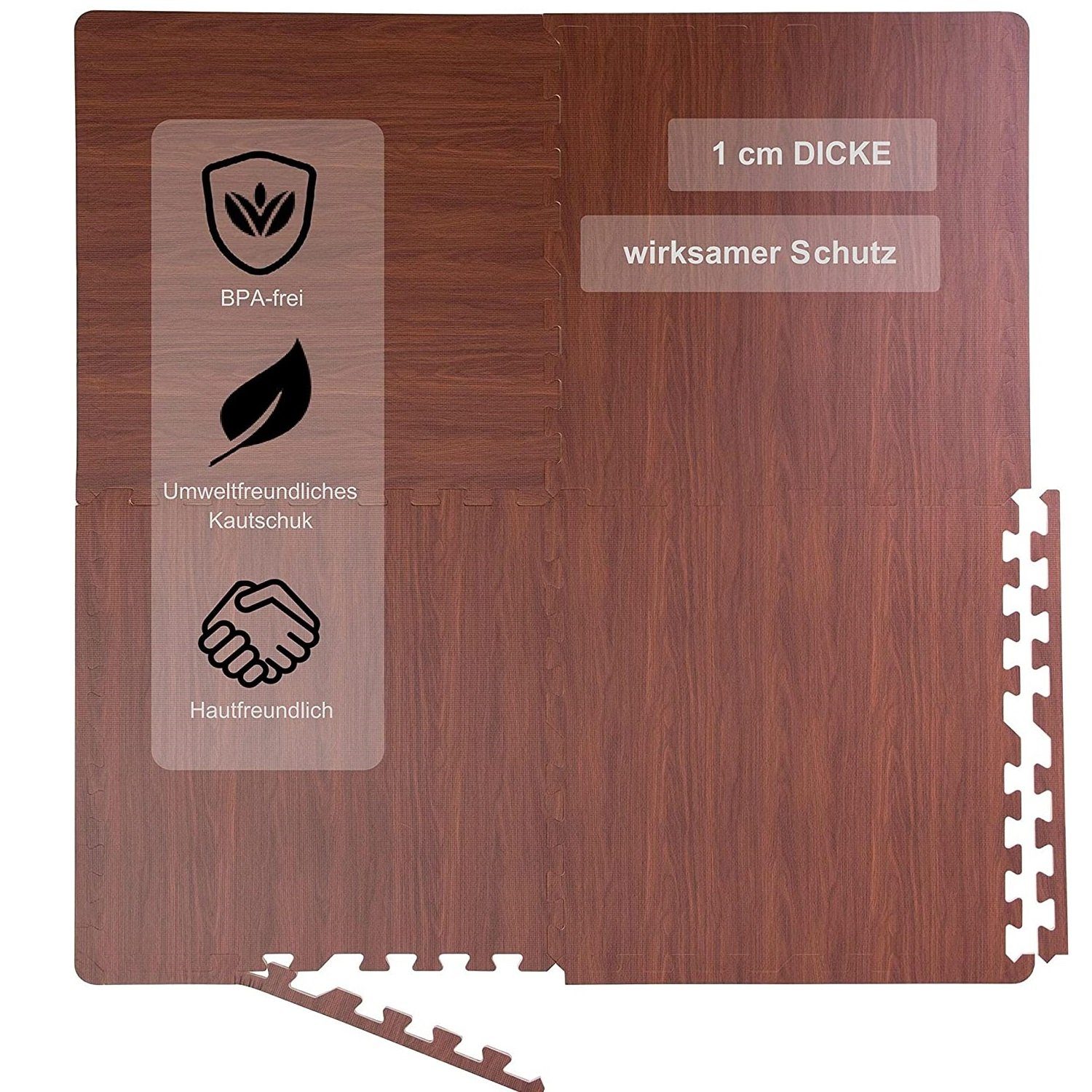 BodenMax Bodenturnmatte BodenMax Bodenschutzmatte Sportmatte puzzle, 58x58x1 cm