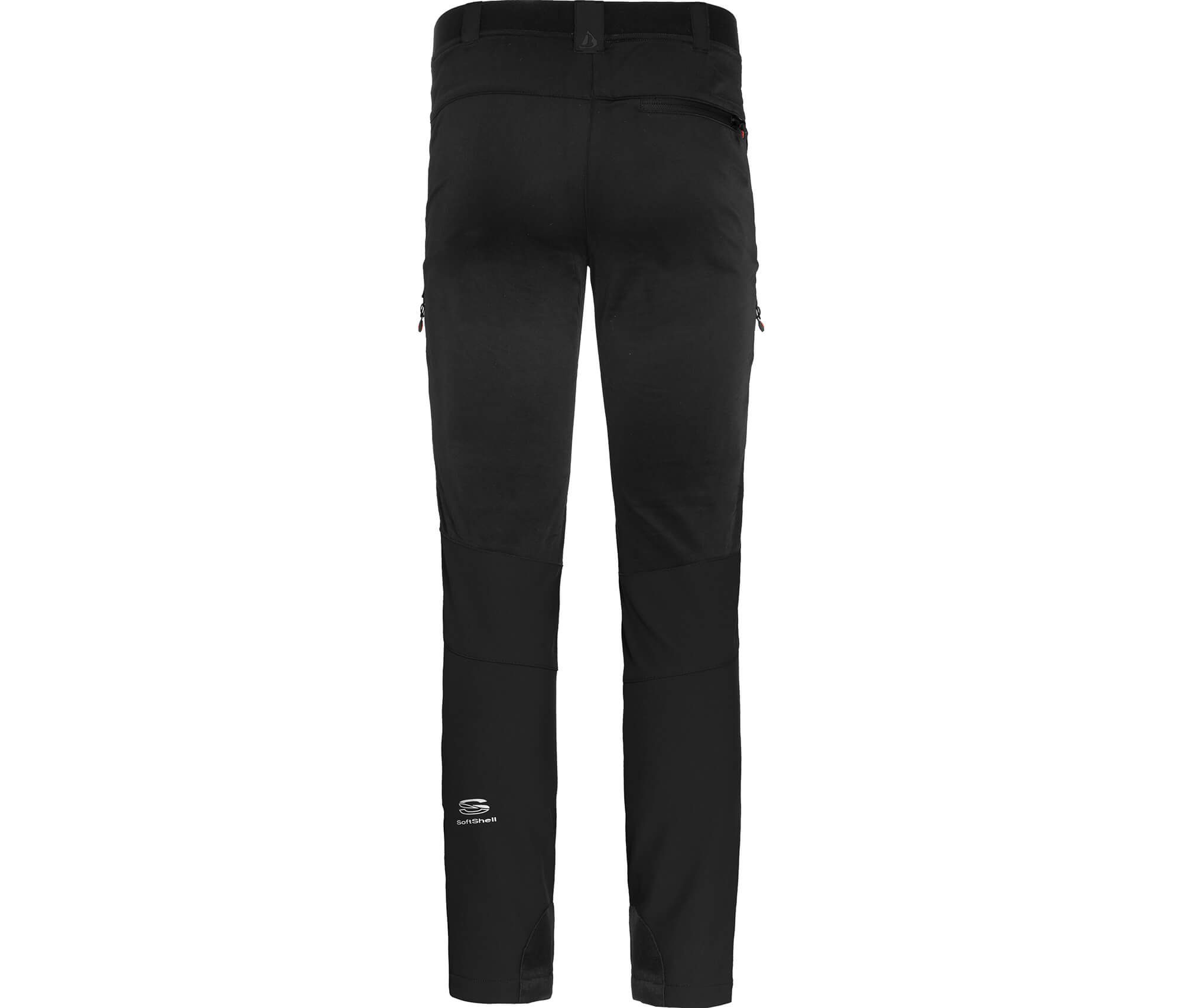 Bergson Outdoorhose LARVIK COMFORT (slim) Herren Winter Softshellhose, mit warmem Innenfleece und voll elastischem Gesäßeinsatz, Kurzgrößen, schwarz