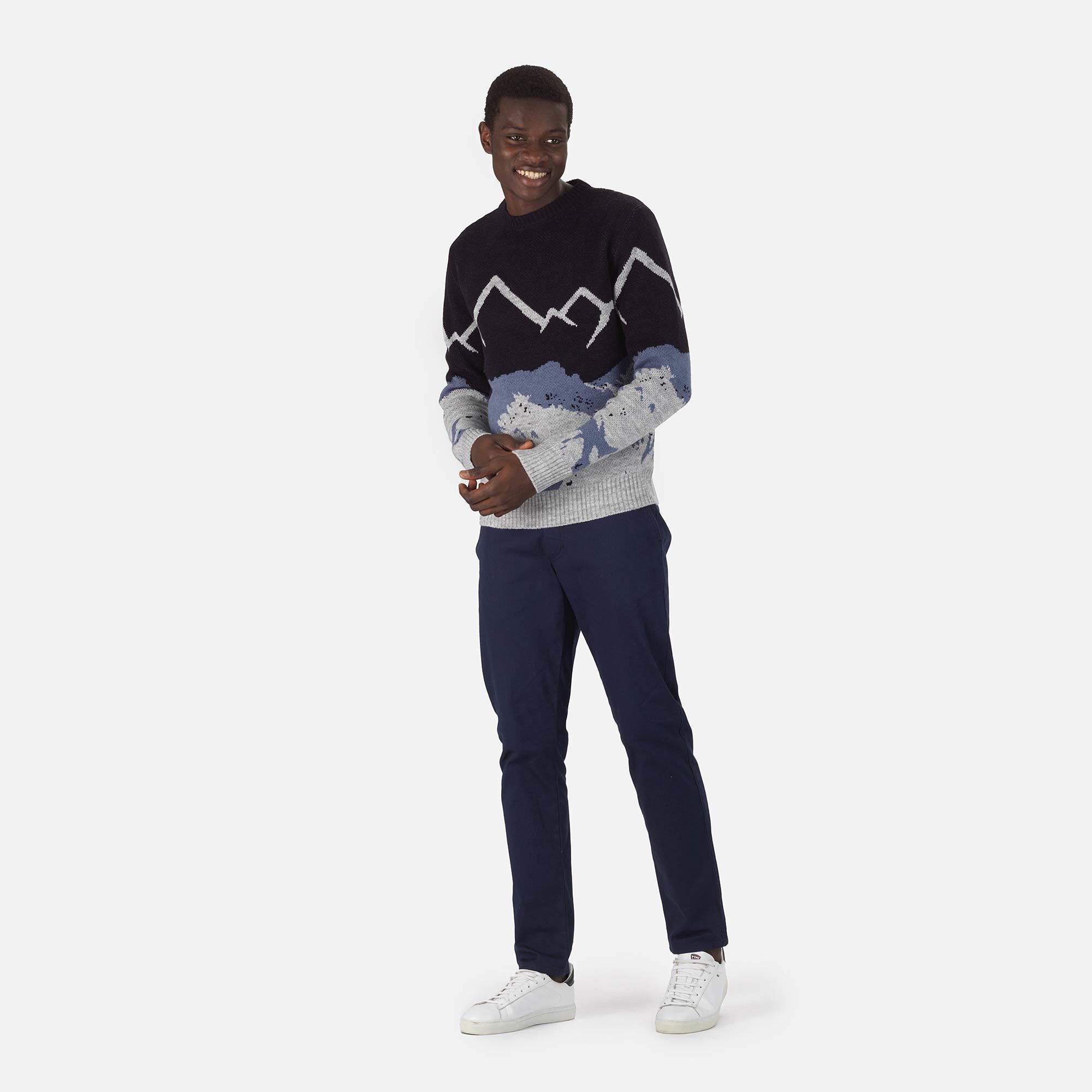 Pull en maille à col rond Homme