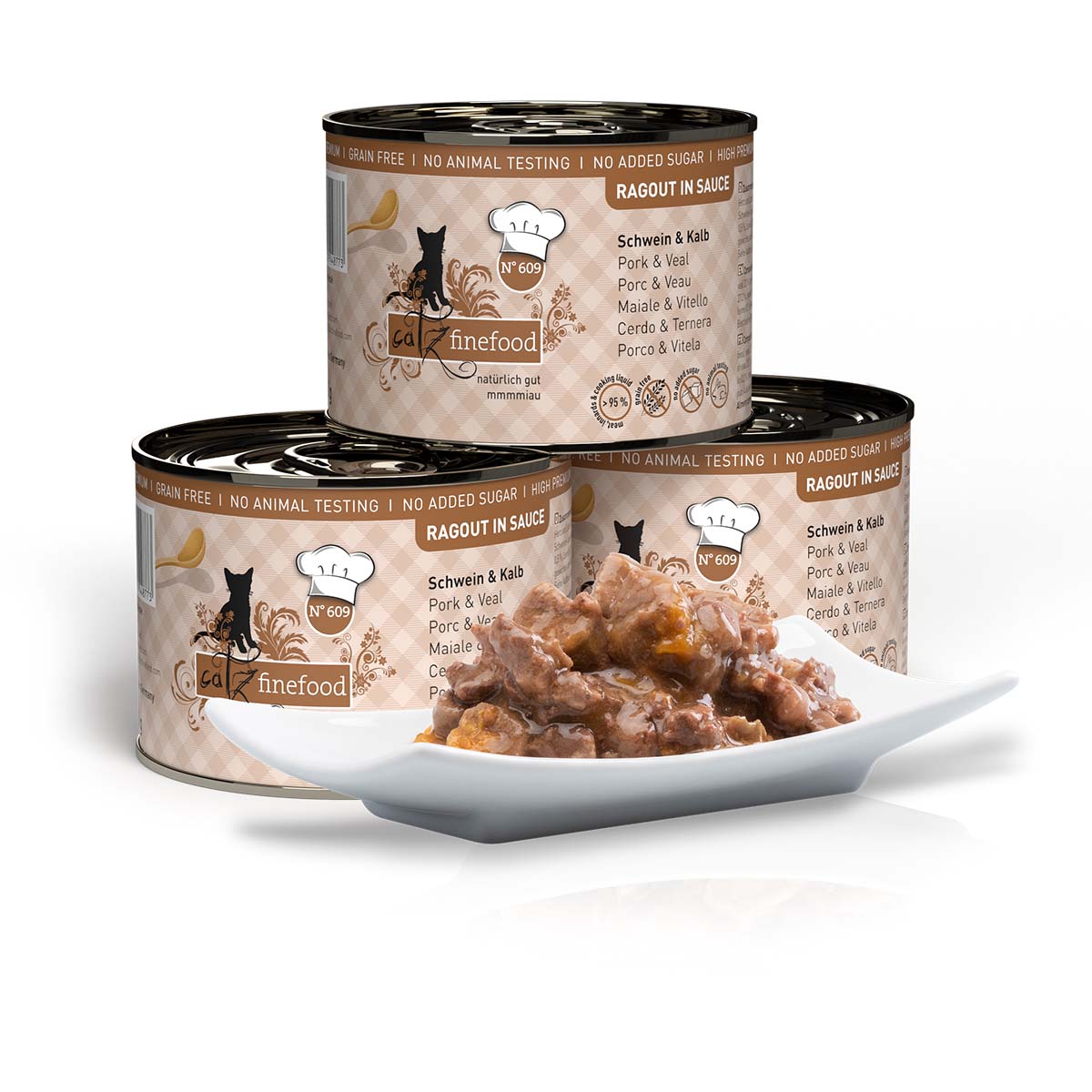 catz finefood Ragout No.609 Schwein & Kalb kaufen bei ZooRoyal