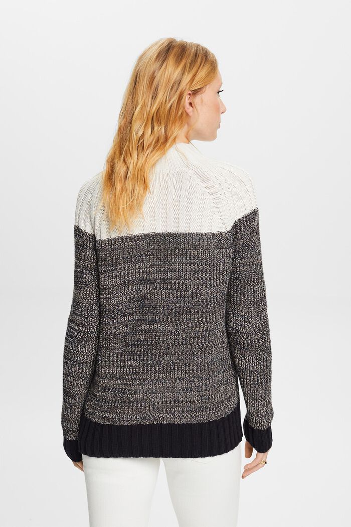 Baumwollpullover mit Stehkragen