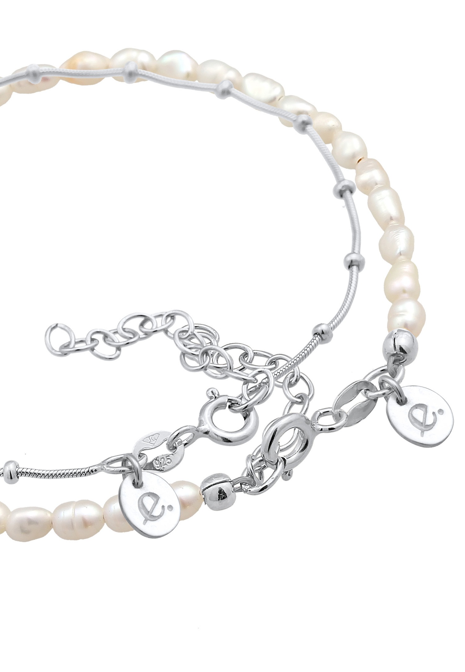 Elli PREMIUM Women's Base Balls Set of 2 with Freshwater Cultured Pearls in 925 Sterling Silver