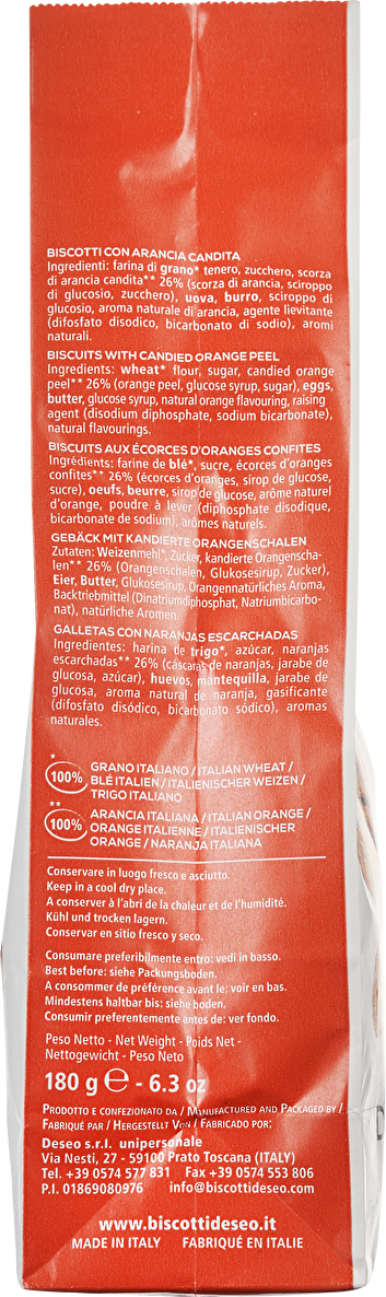 Deseo Cantuccini kandierte Orangen 180g