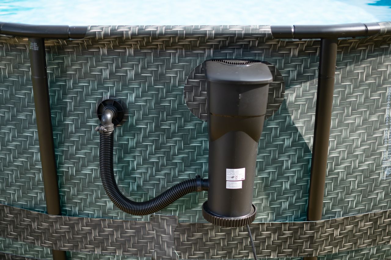 Summer Waves Active Pool Elite Pool Komplett-Set inkl. Filterpumpe & Poolcover Ø 488x122 cm rattan grau