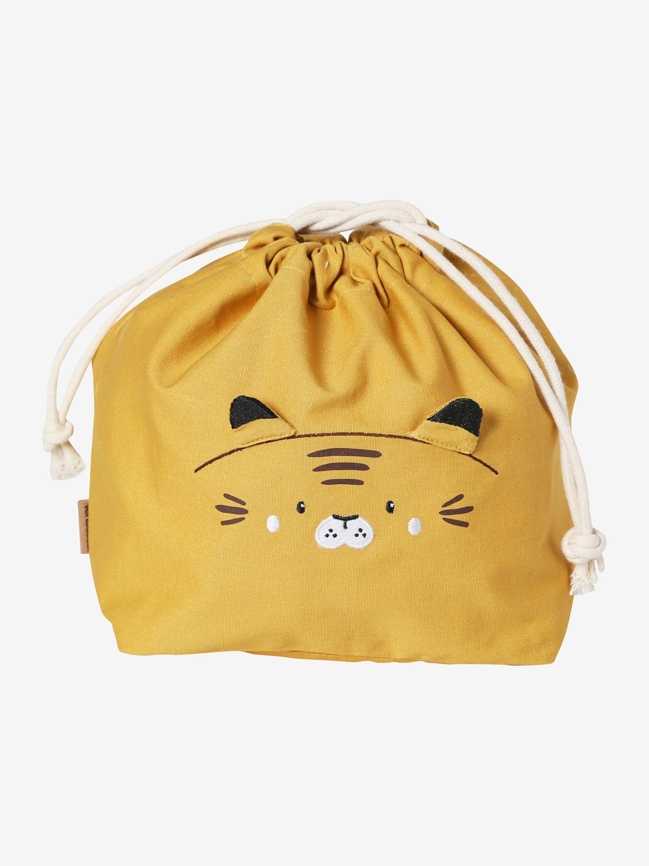 Pochon de rangement pour sac à langer en gaze de coton singe
