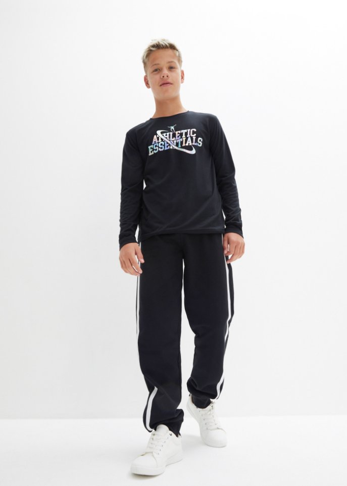 Jungen Langarmshirt mit reflektierenden Druck