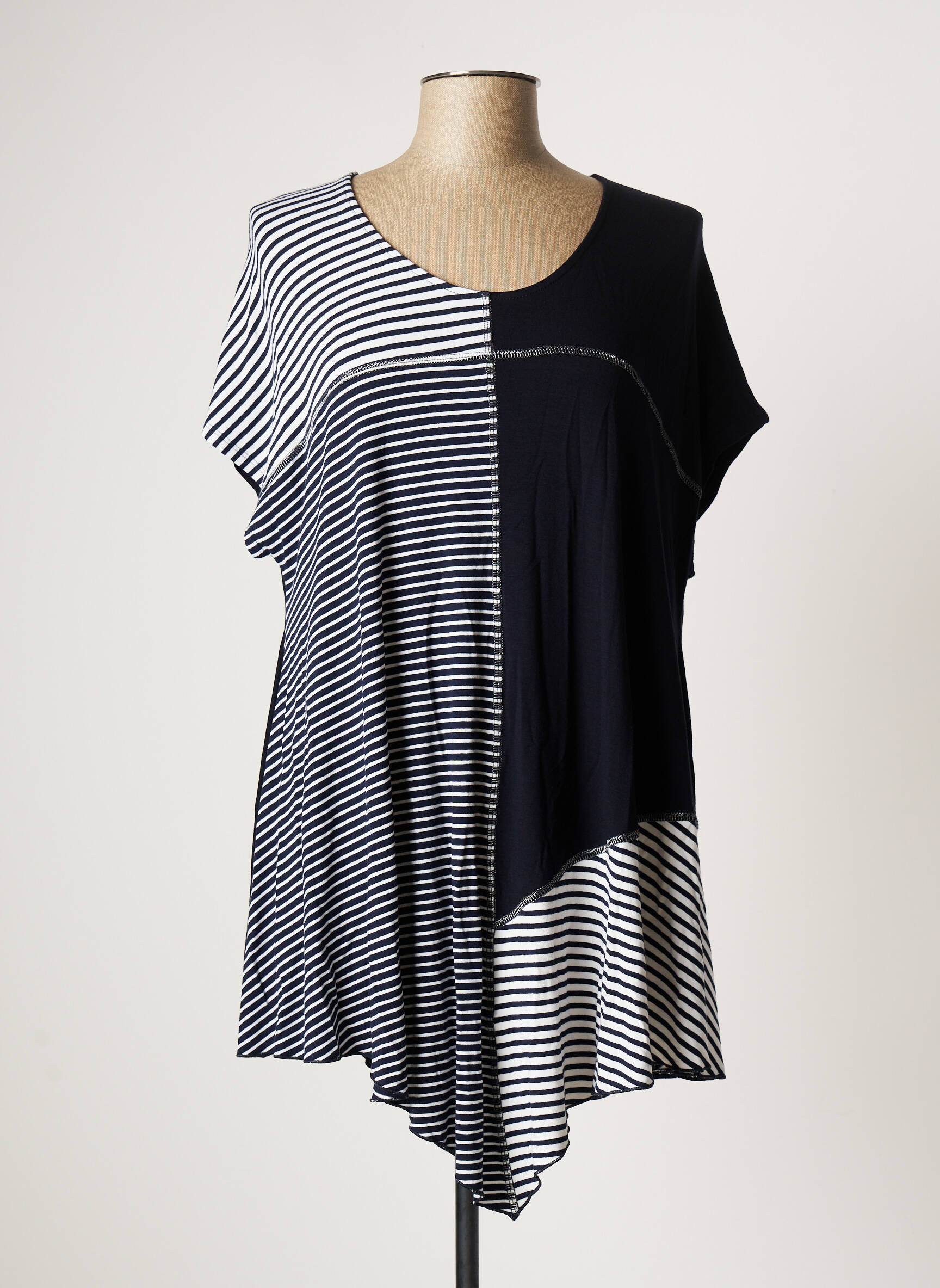 Natural Tuniquemanchecourte Femme couleur bleu
