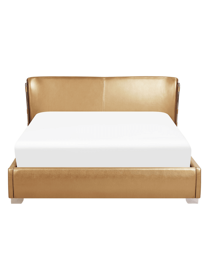 Beliani Doppelbett PARIS in Gold/Silber - (W) 175 x (H) 83 x (L) 228 cm günstig kaufen onesize